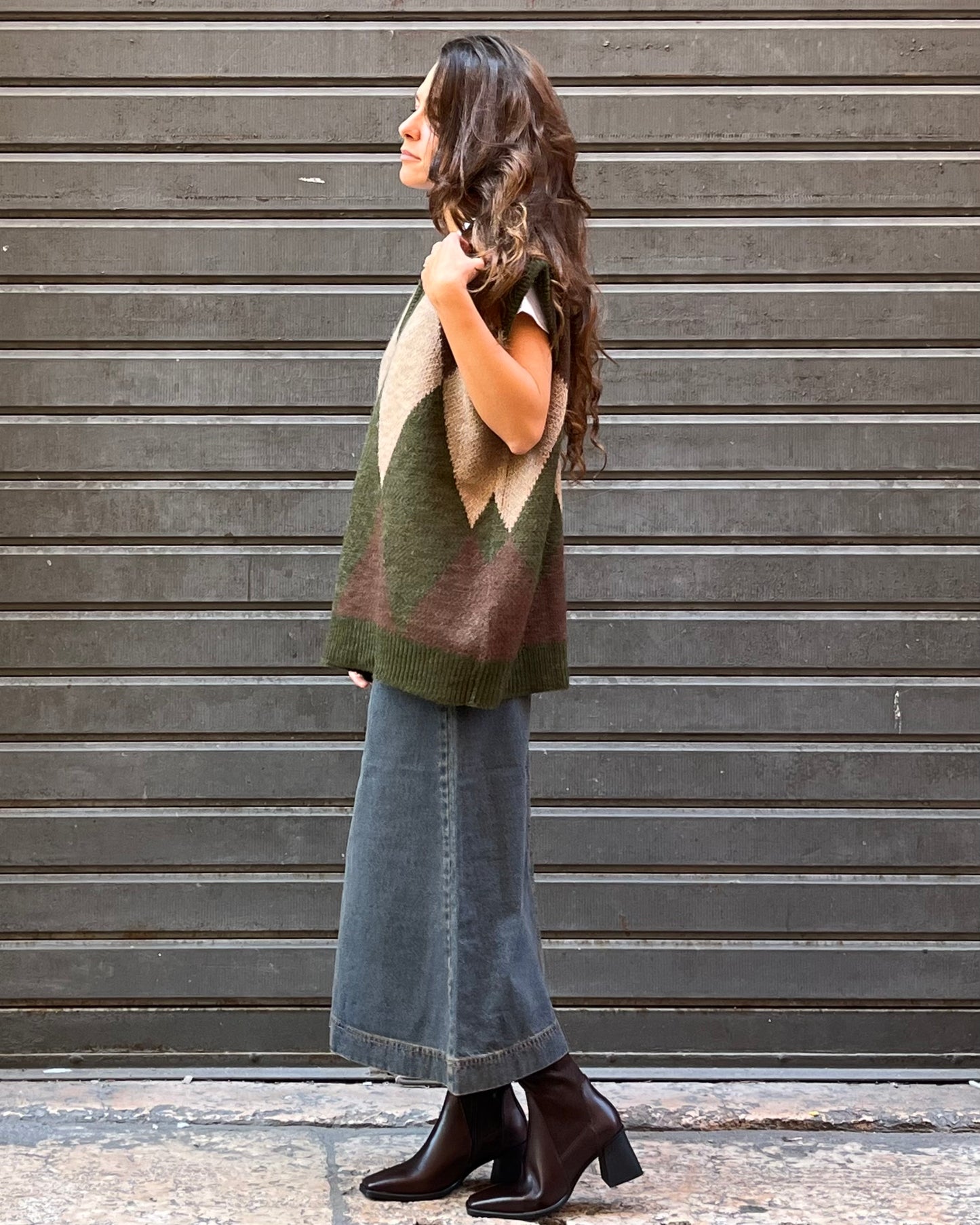 Gilet in maglia jacquard