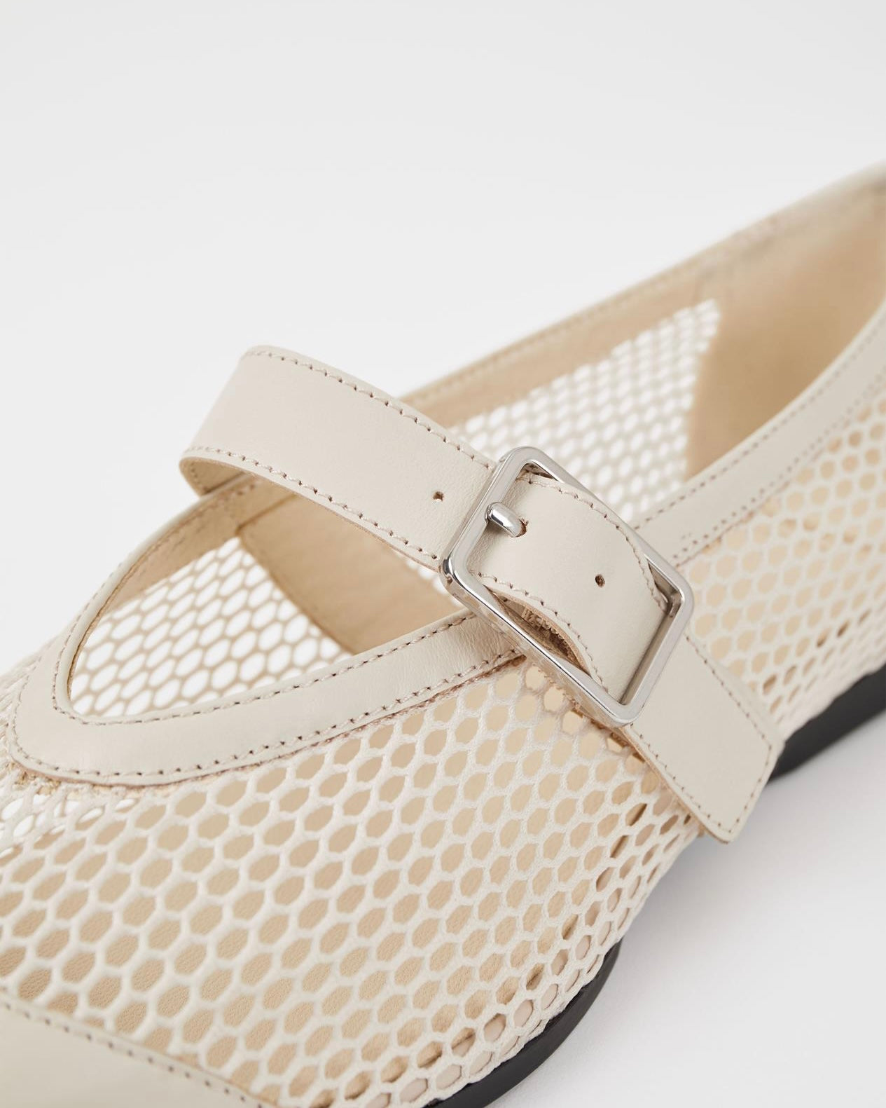 Wioletta ballerina mesh off white