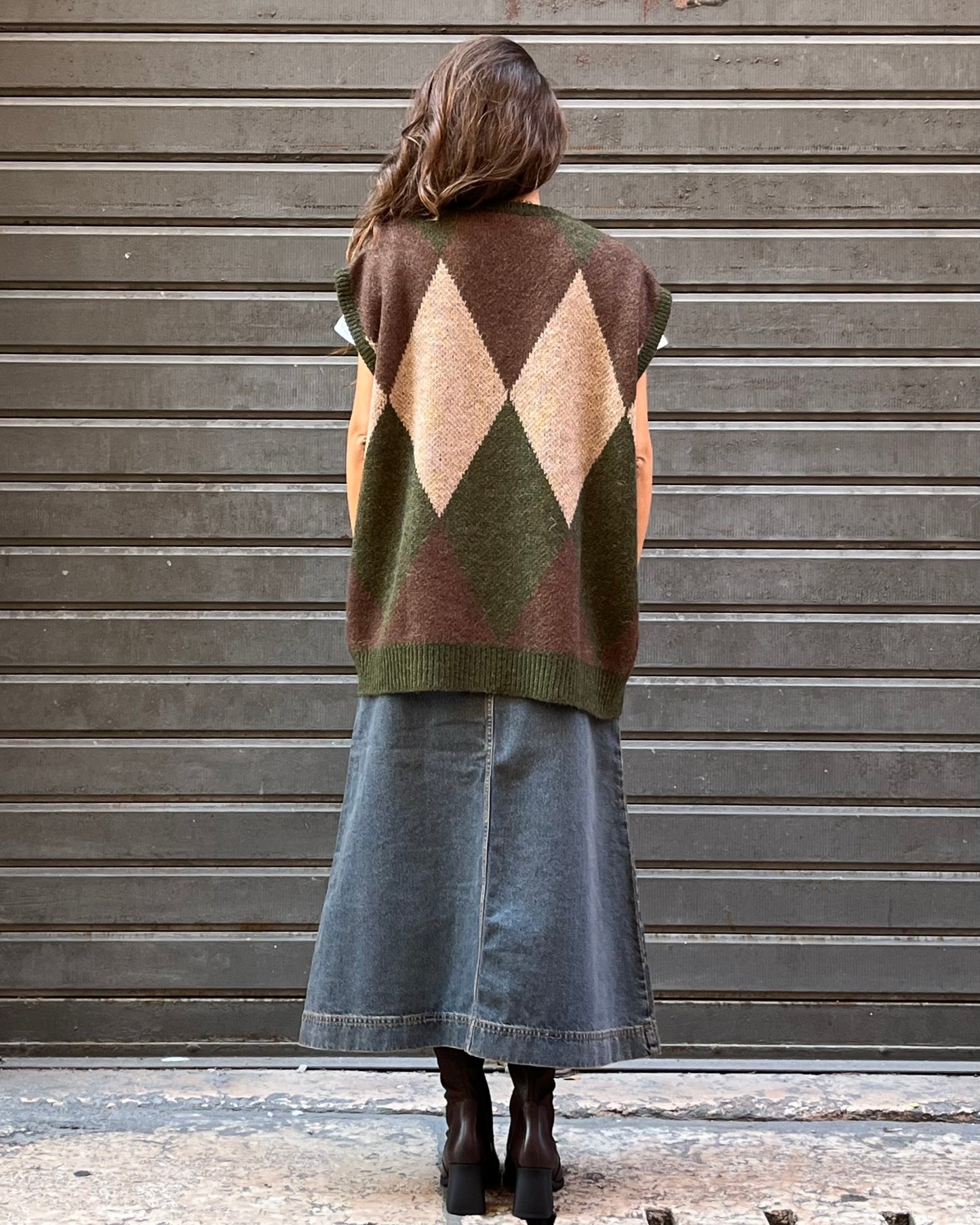 Gilet in maglia jacquard