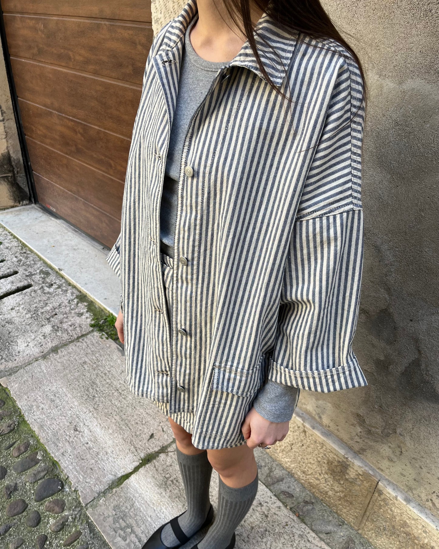 Butterfly jacket a righe