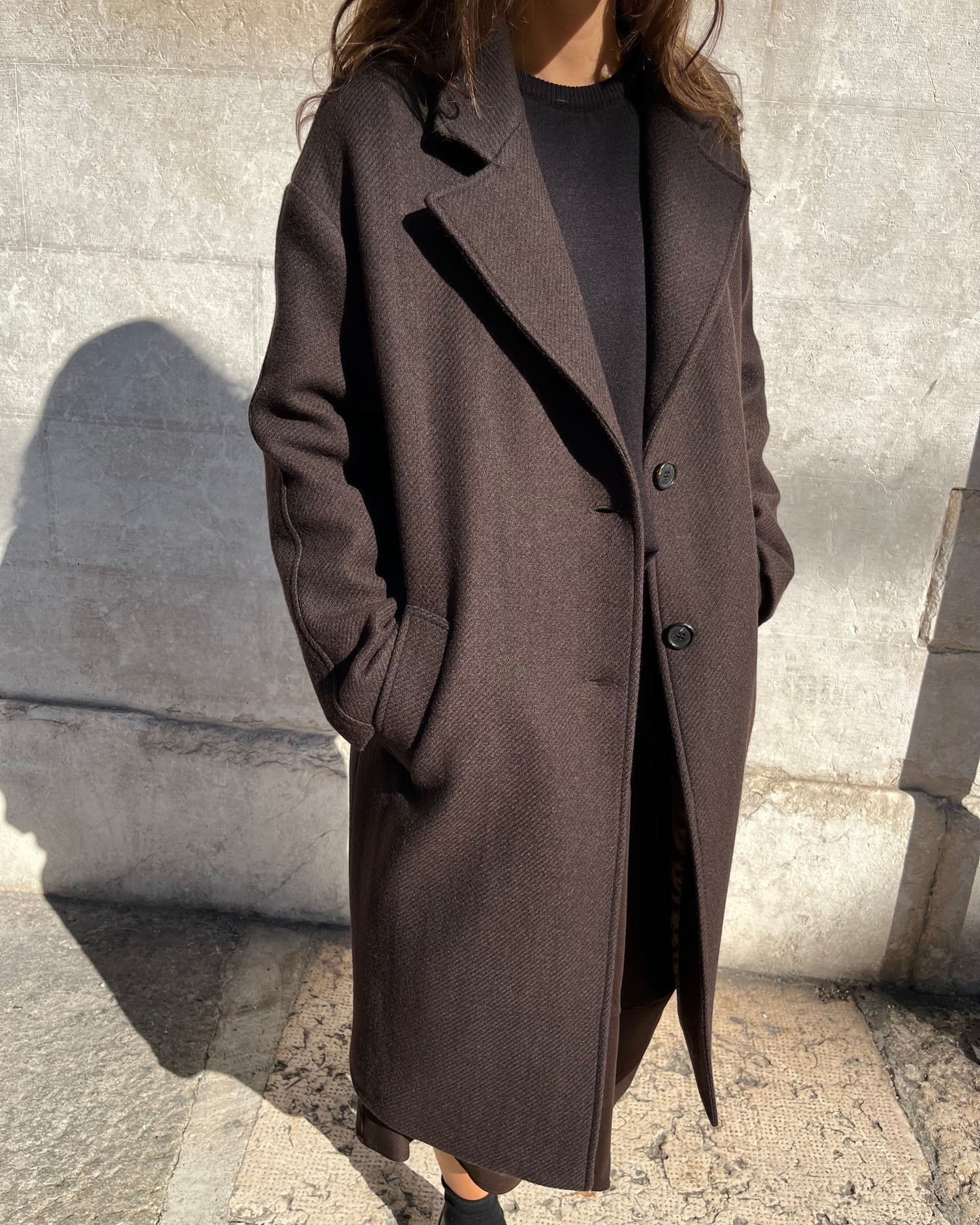 Cappotto oversize blu