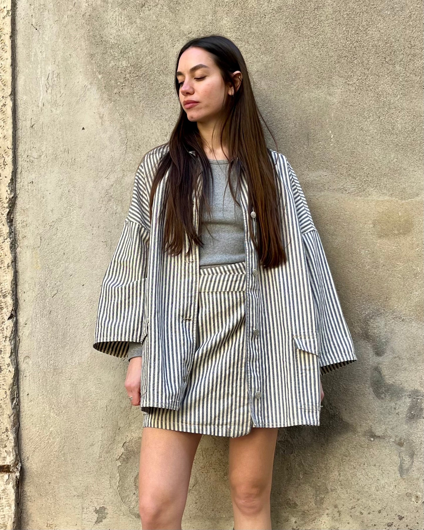 Butterfly jacket a righe
