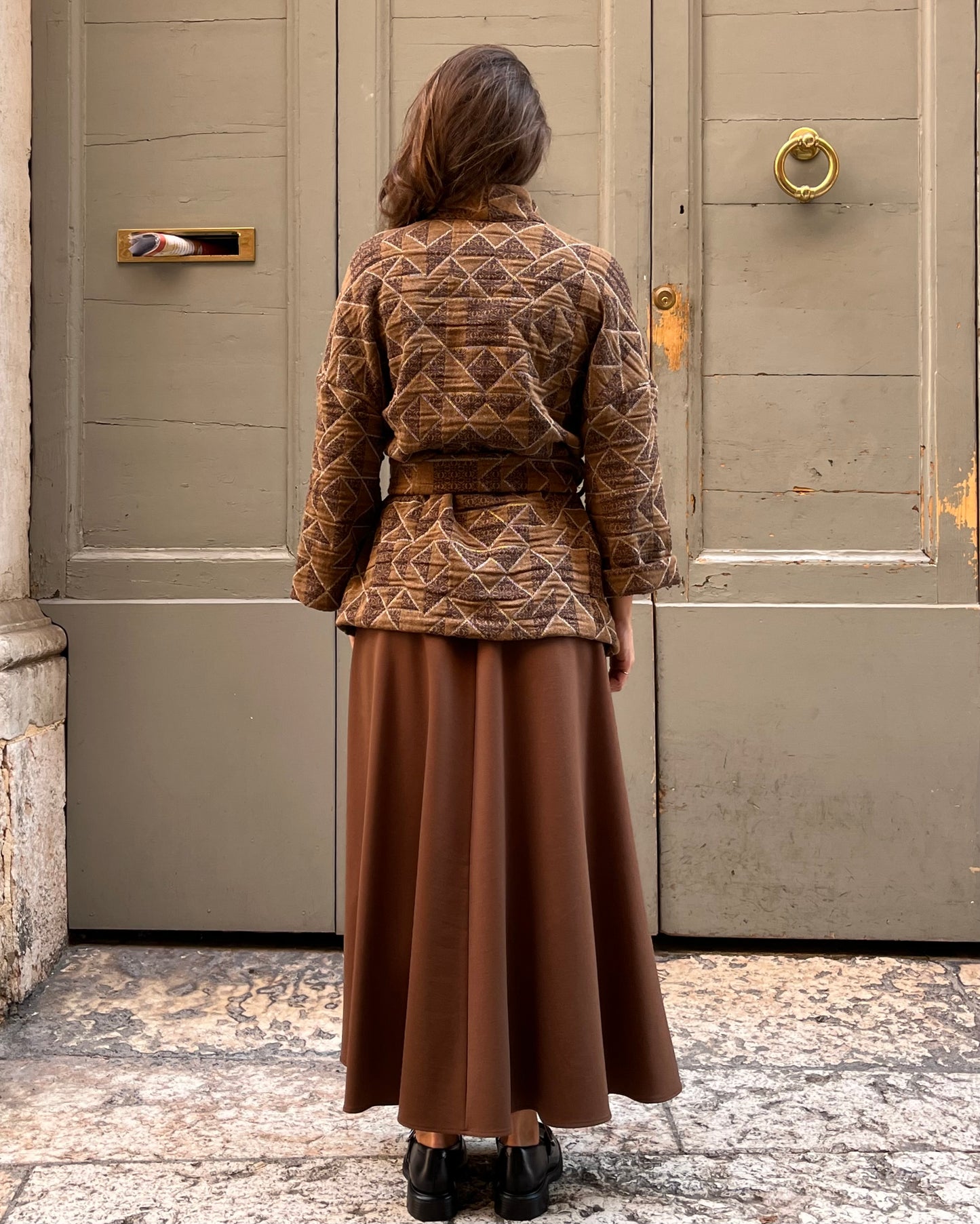 Kimono con cintura jacquard