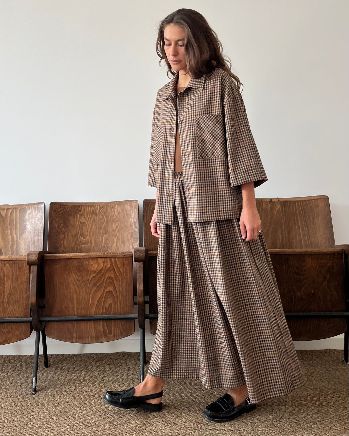 Camicia-giacca fancy check