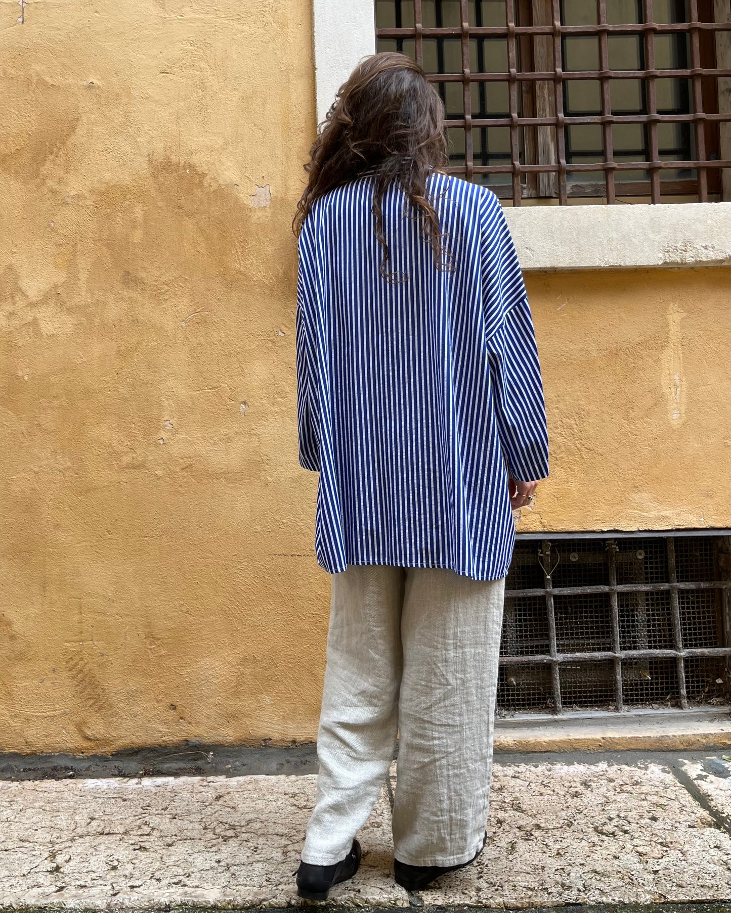 Butterfly shirt a righe