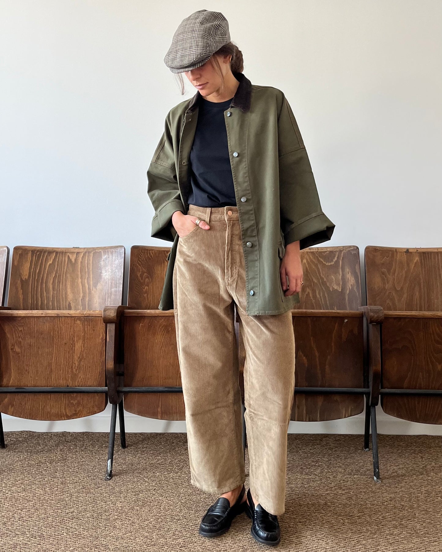 Pantaloni Kyoto velluto cognac