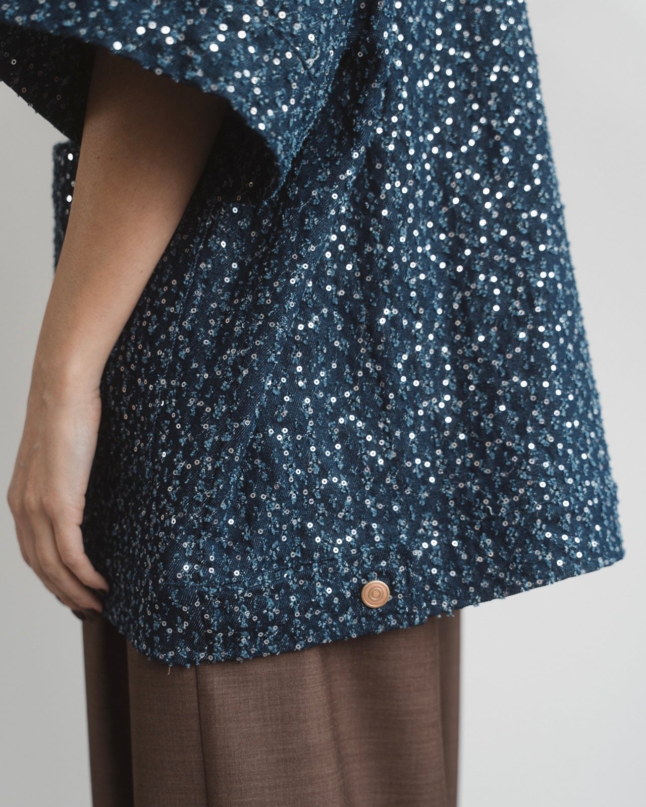 Giubbino denim paillettes