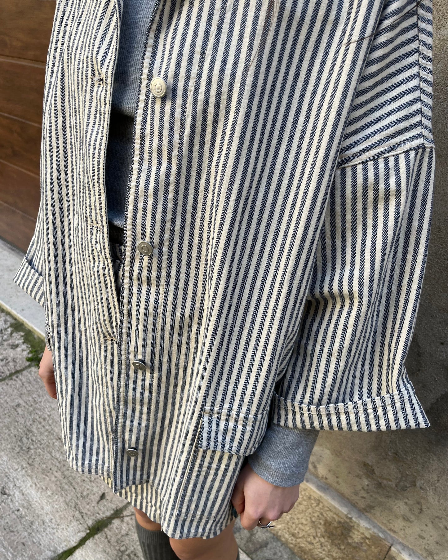 Butterfly jacket a righe