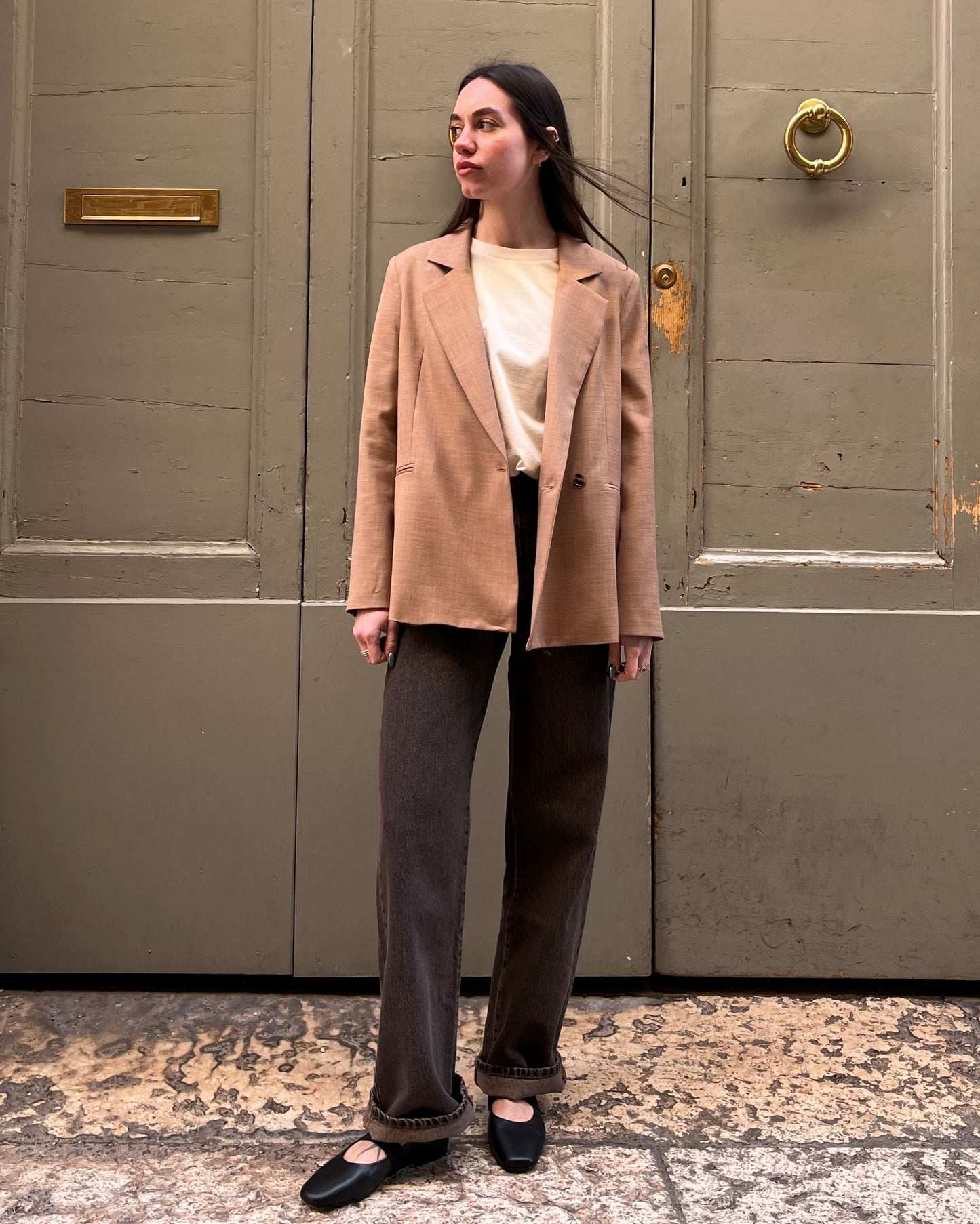 Blazer doppiopetto camel