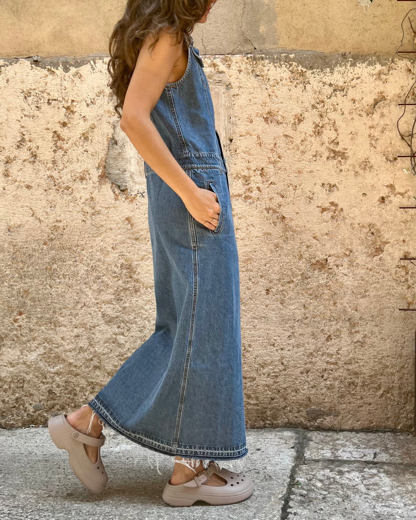 Vestito gilet in denim