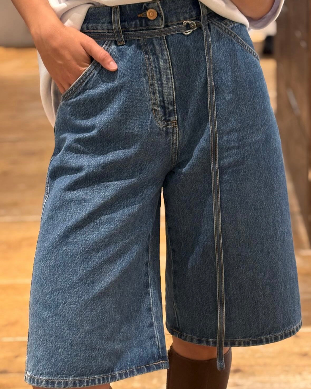 Jeans Nikko short denim blu