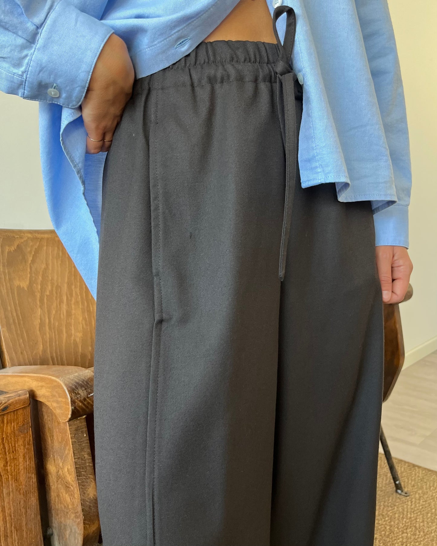 Pantaloni barrel-leg fango