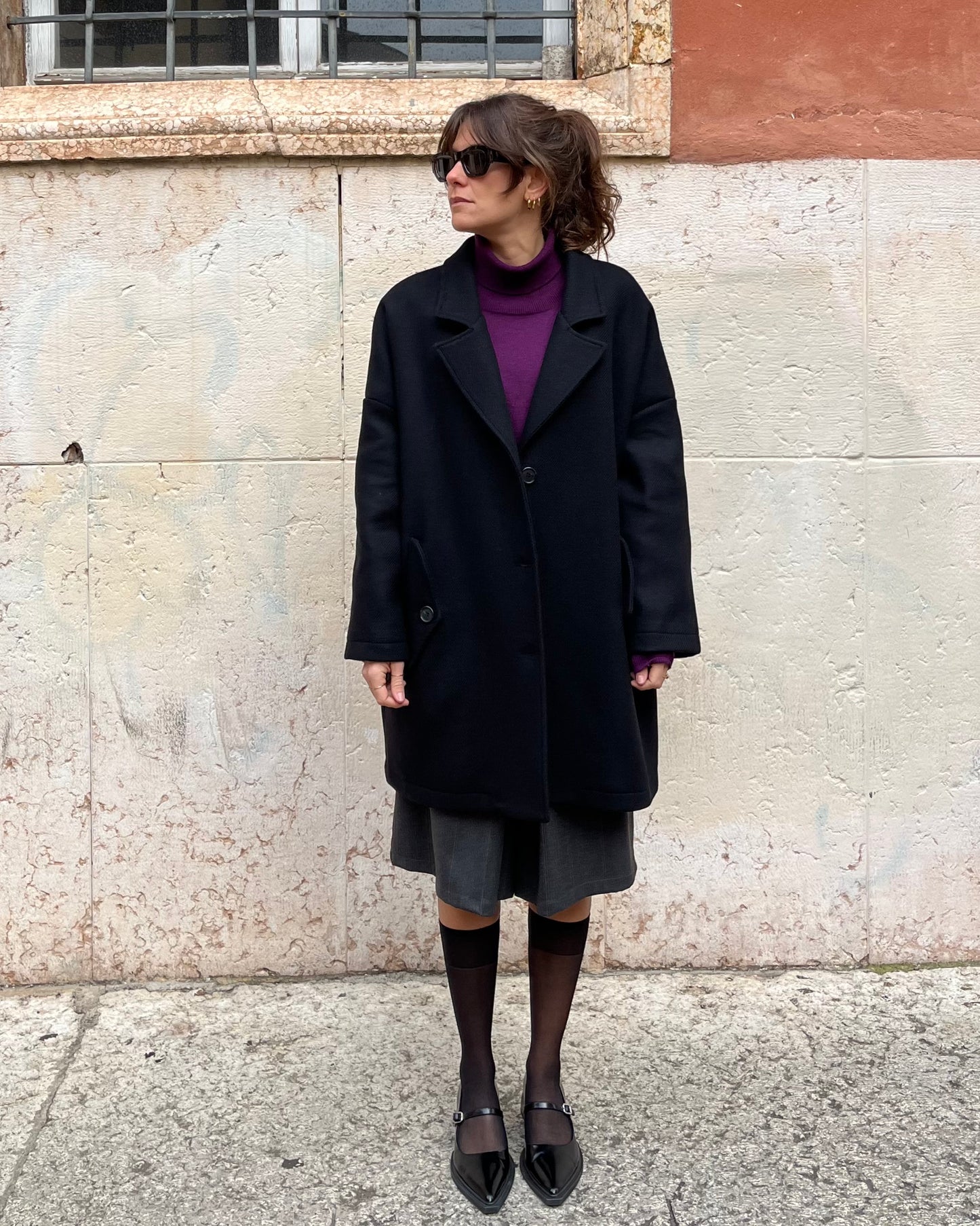 Cappotto midi nero