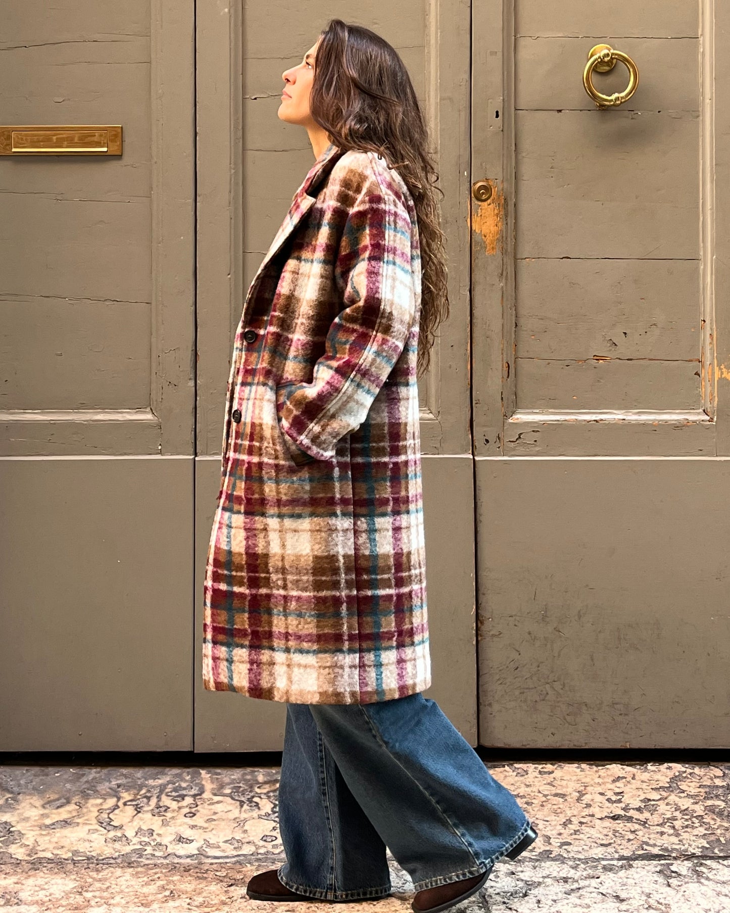 Cappotto oversize a quadri