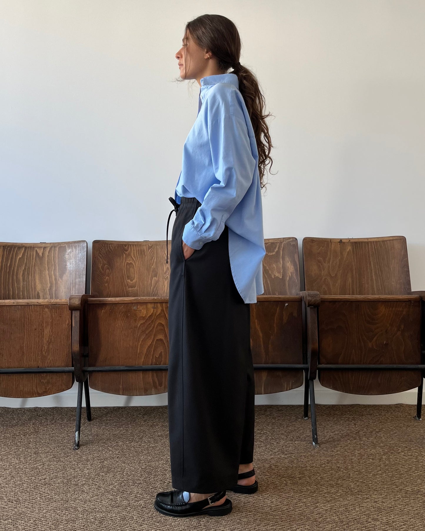 Pantaloni barrel-leg marroni