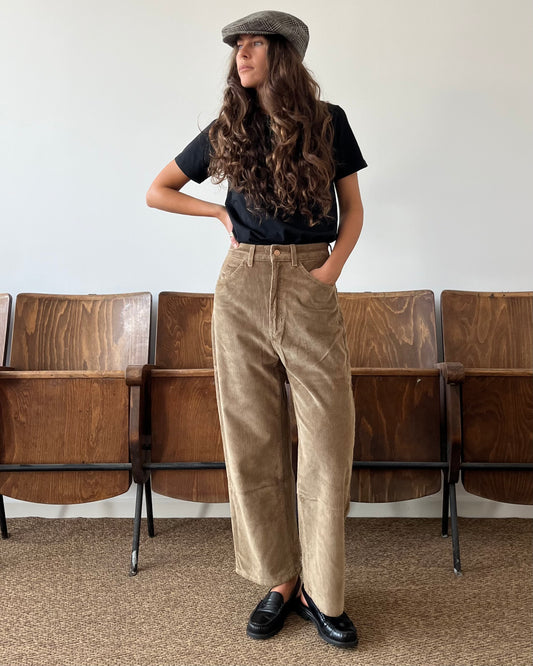 Pantaloni Kyoto velluto cognac