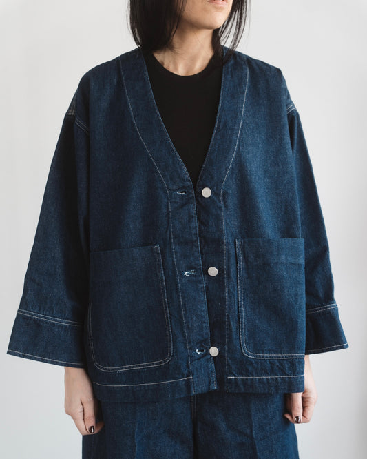 Kimono denim indaco blue