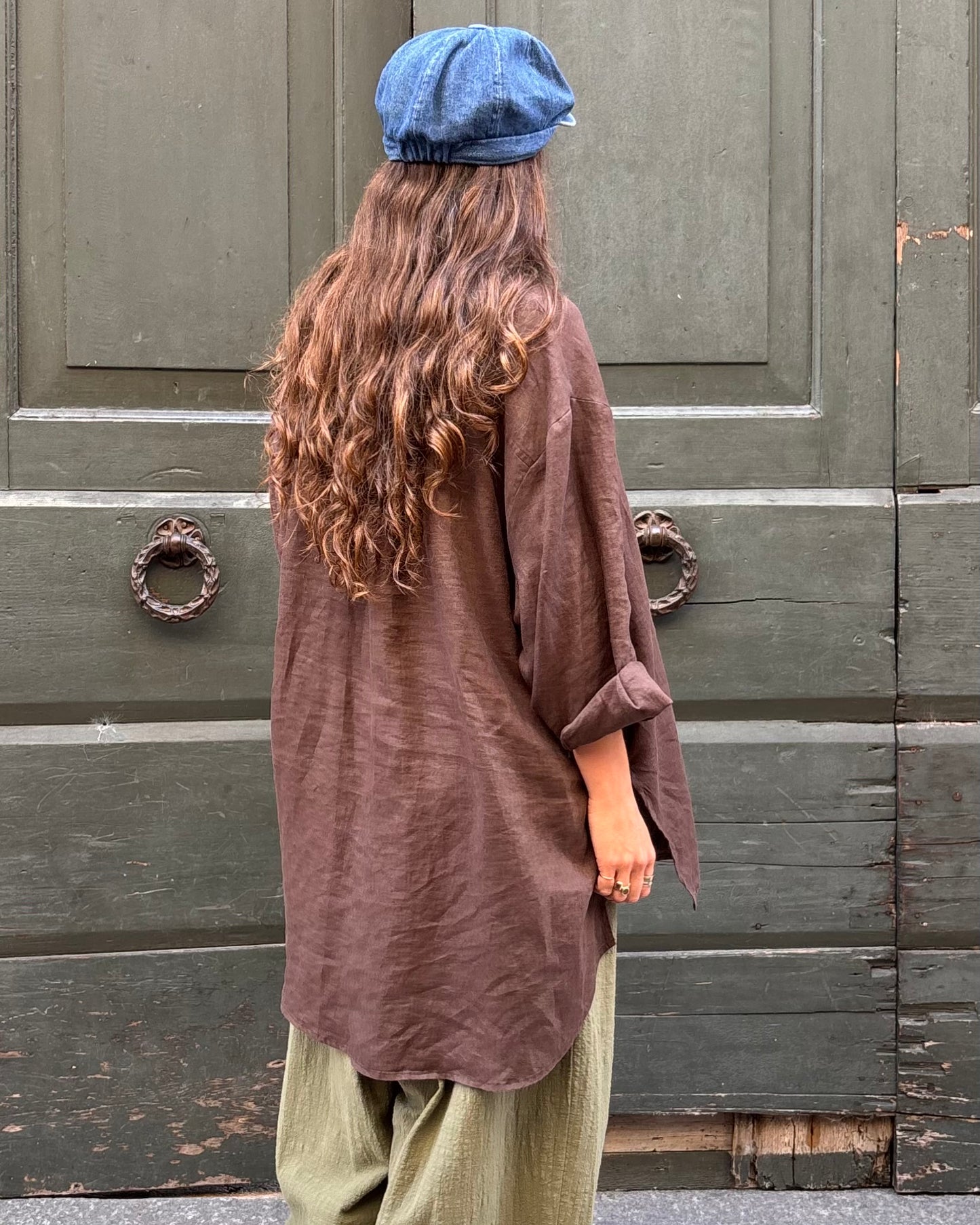 Kimo shirt in lino moro