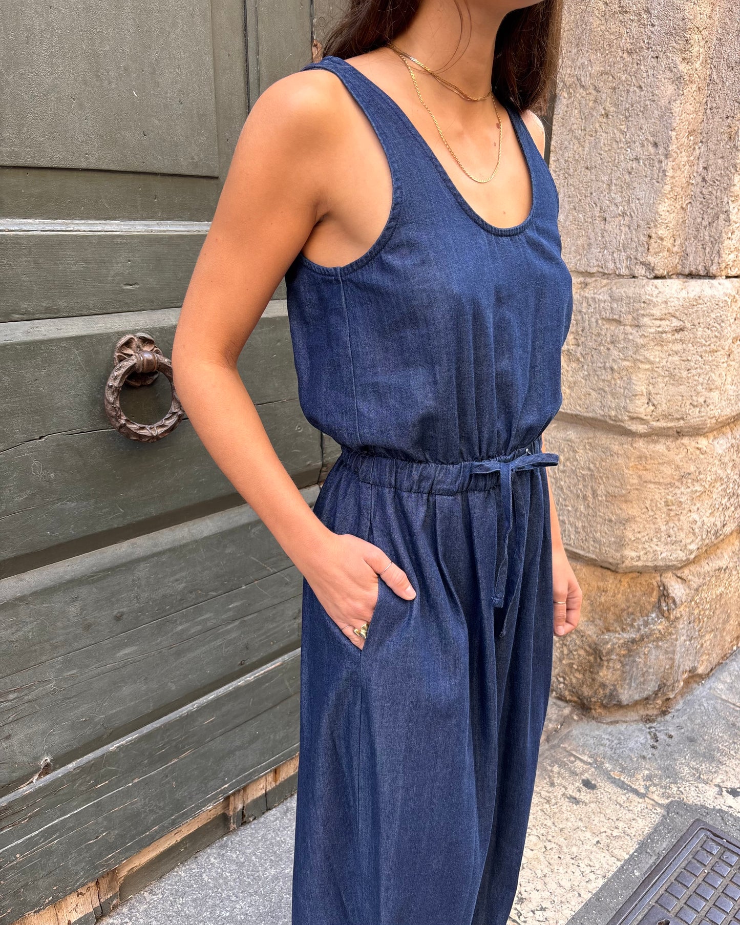 Tuta tank indaco blue