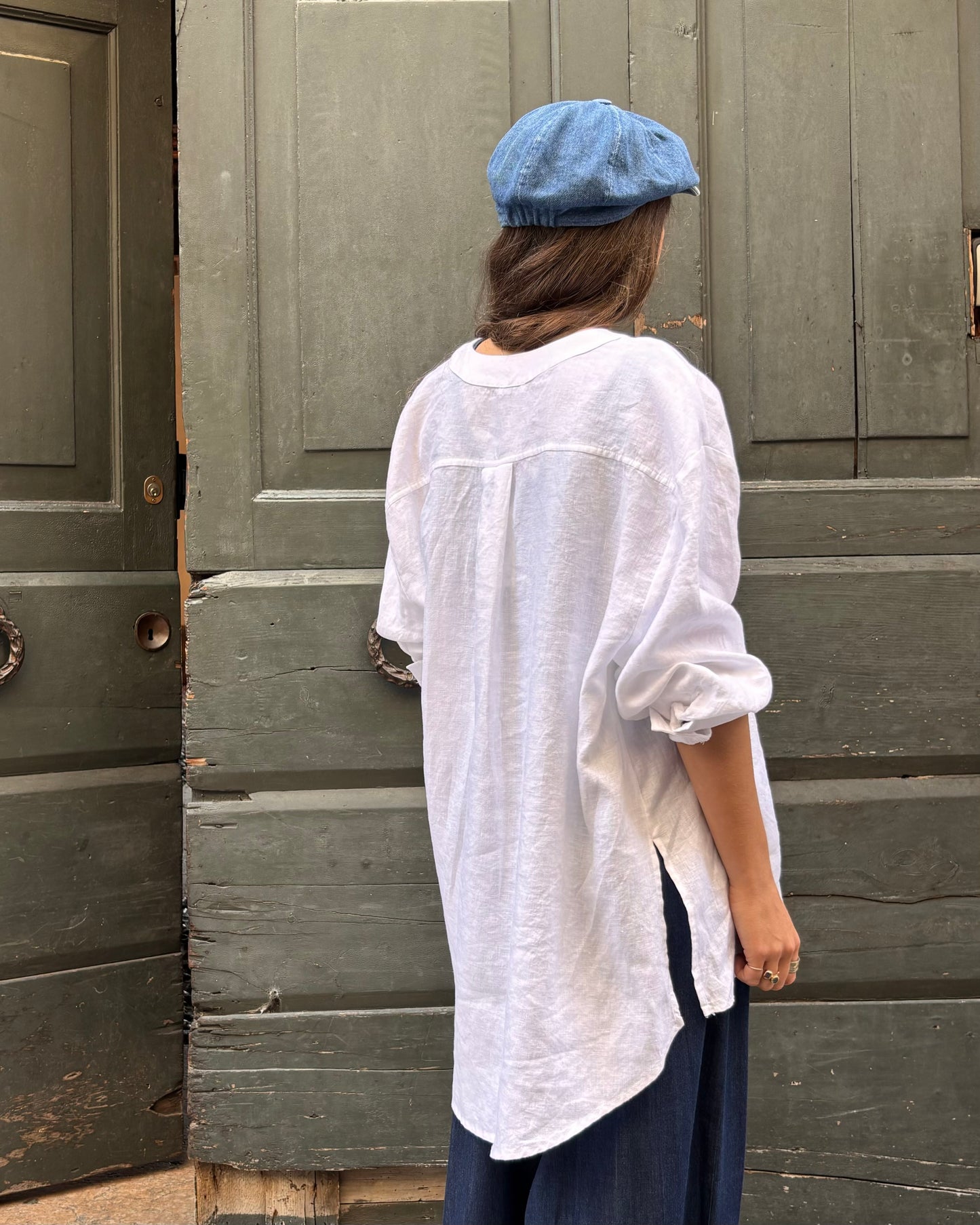 Kimo shirt in lino bianco