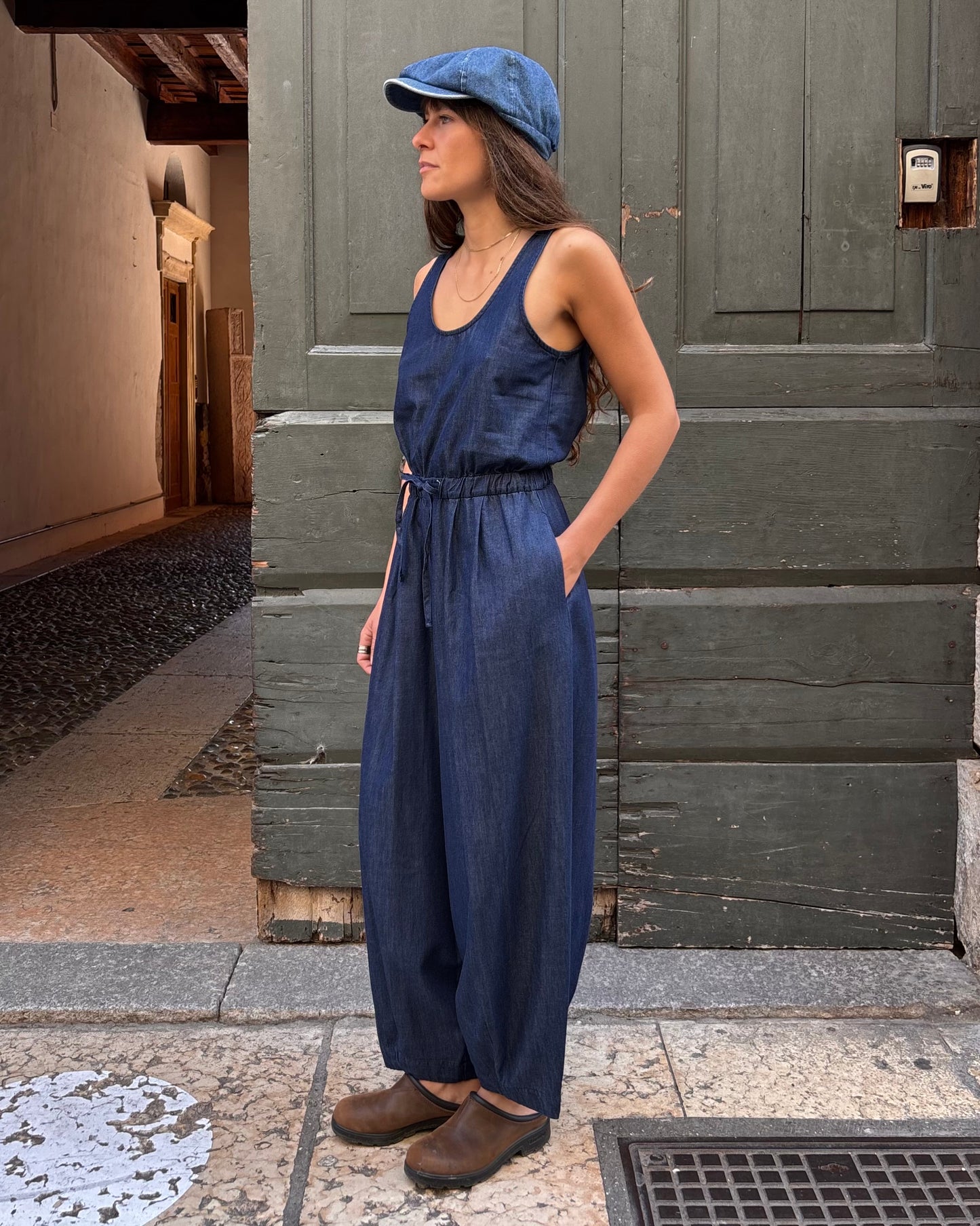 Tuta tank indaco blue