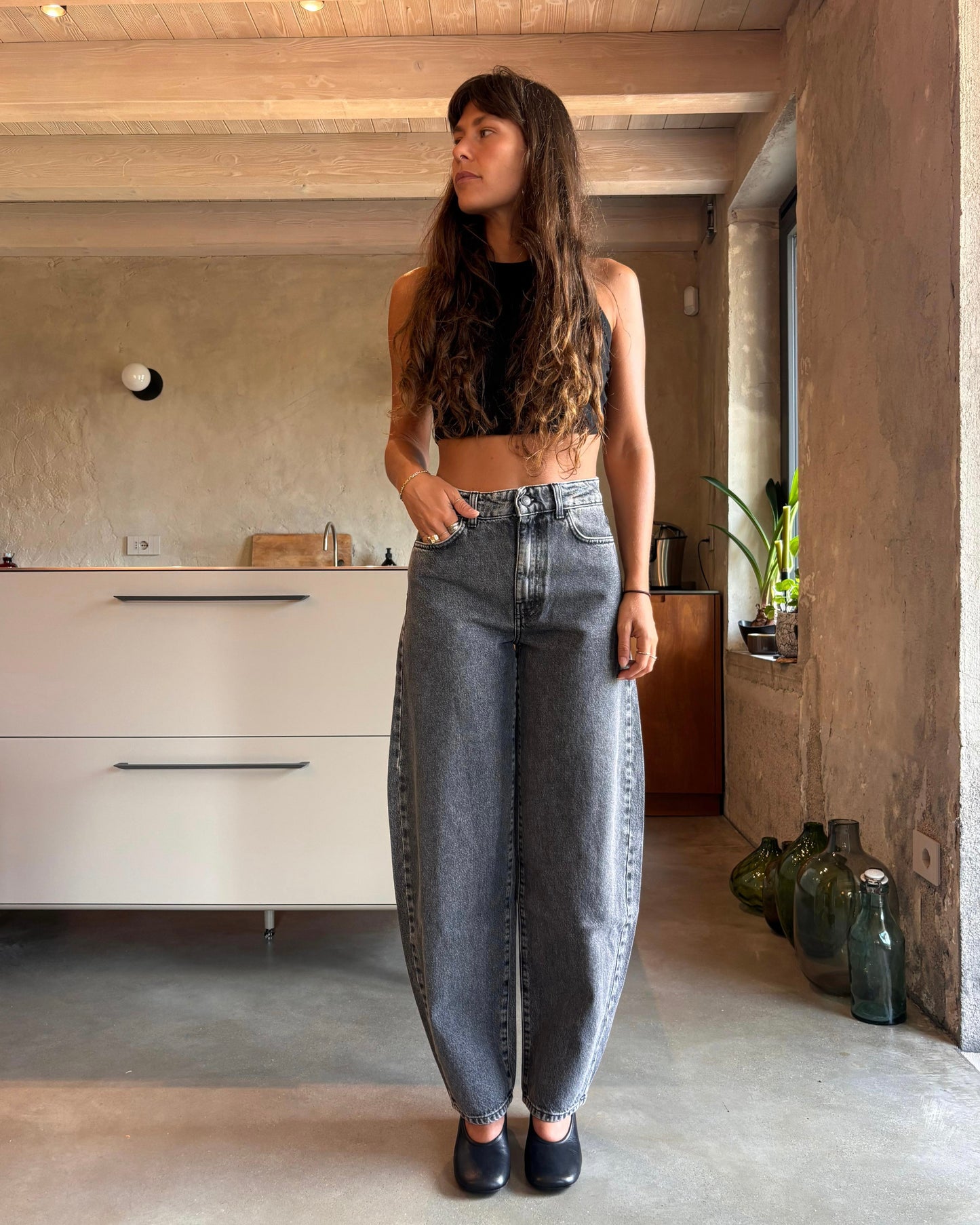 Jeans Tulip marble black