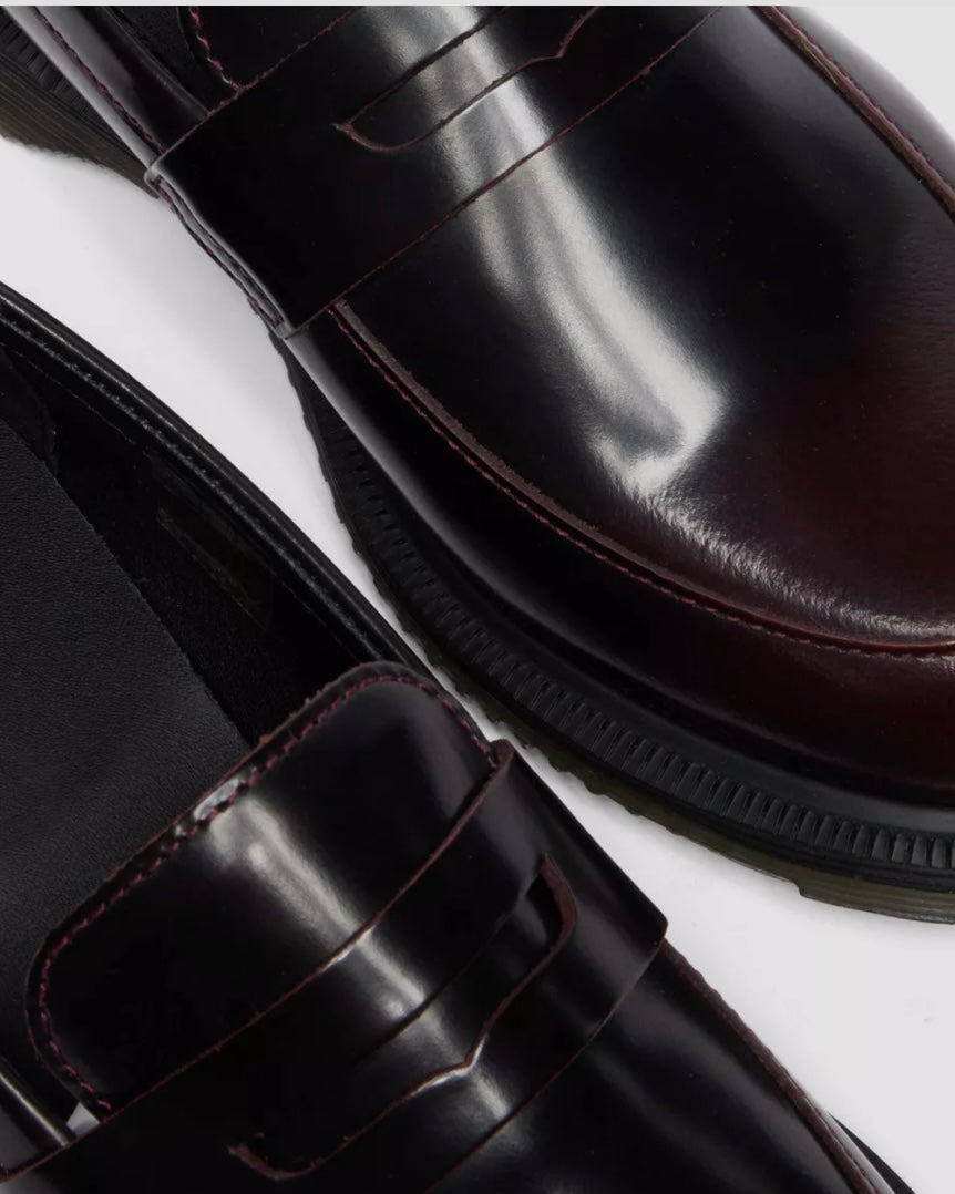 Mocassini Dr. Martens ciliegia