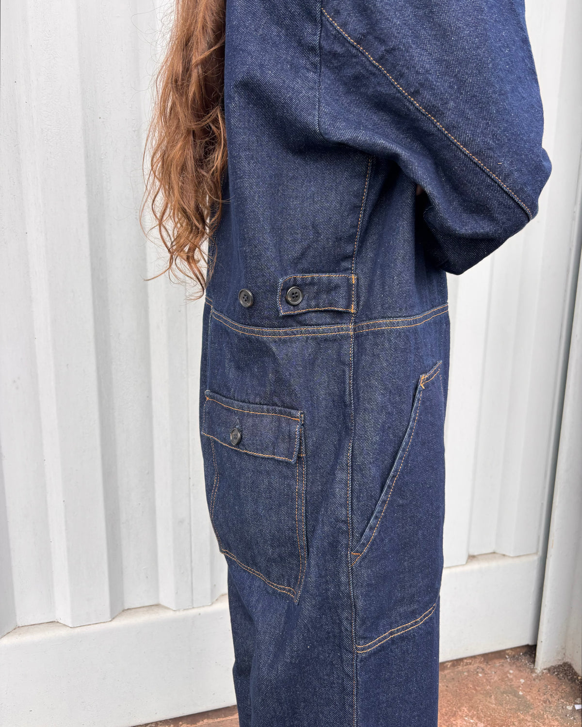Tuta Meck in denim deep blue