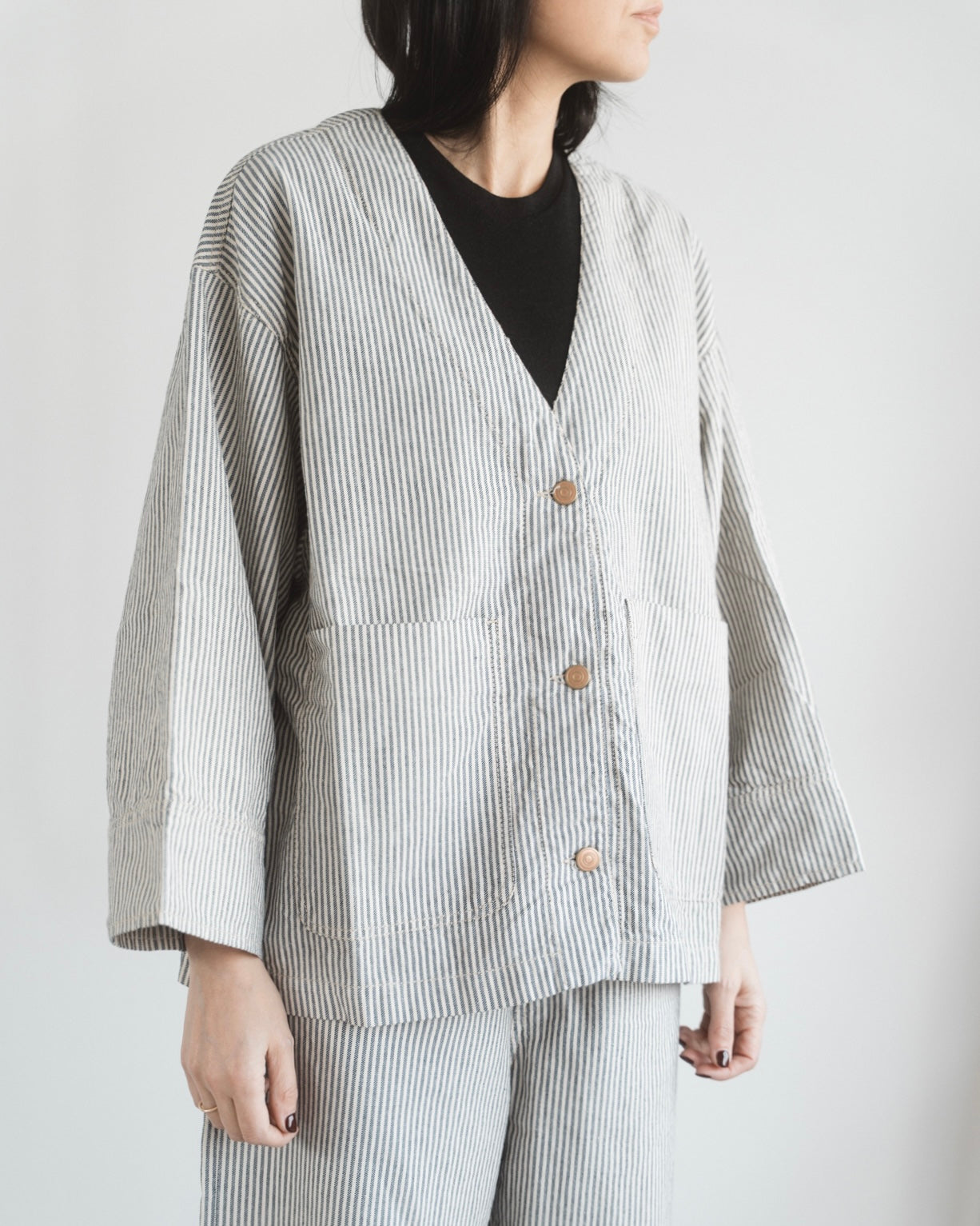 Kimono work stripe