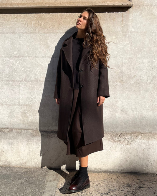 Cappotto oversize marrone