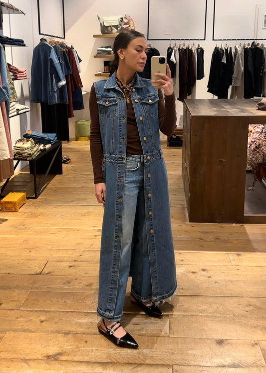 Vestito gilet in denim