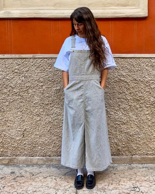 Salopette gonna work stripe