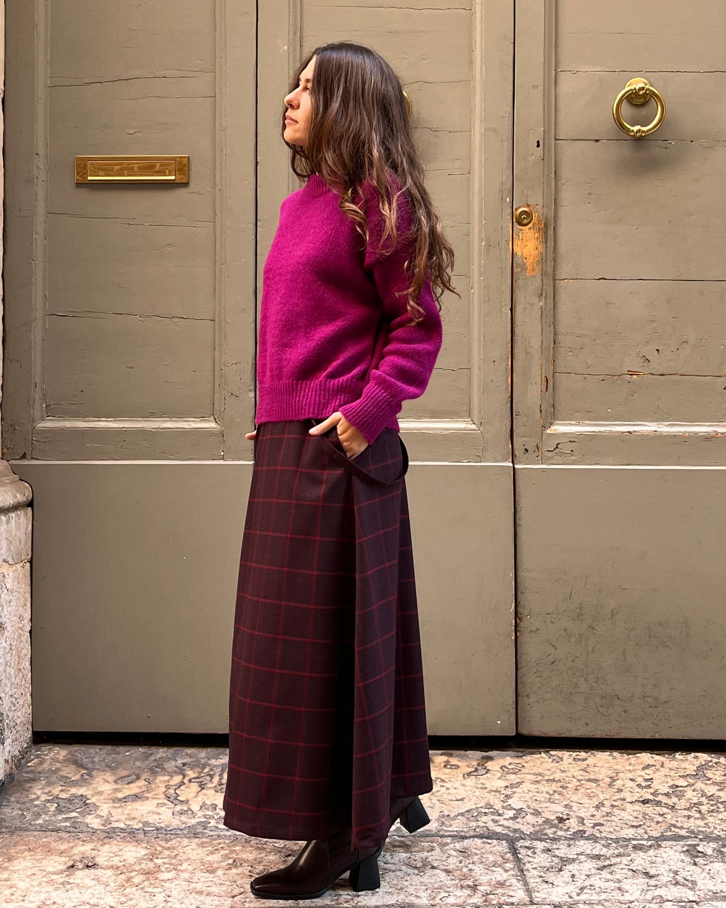 Maglione mohair ciclamino