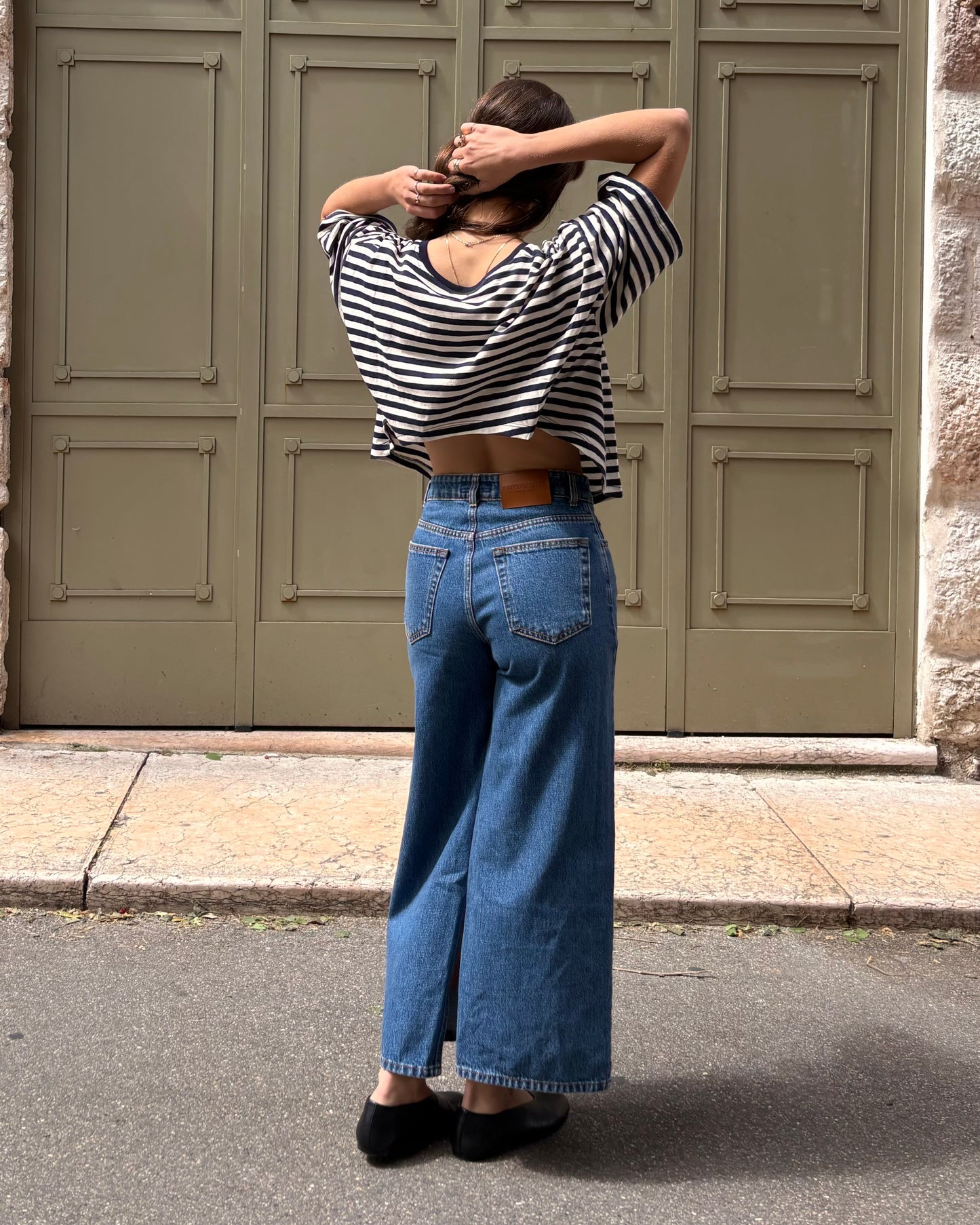 T-shirt cut-out  a righe