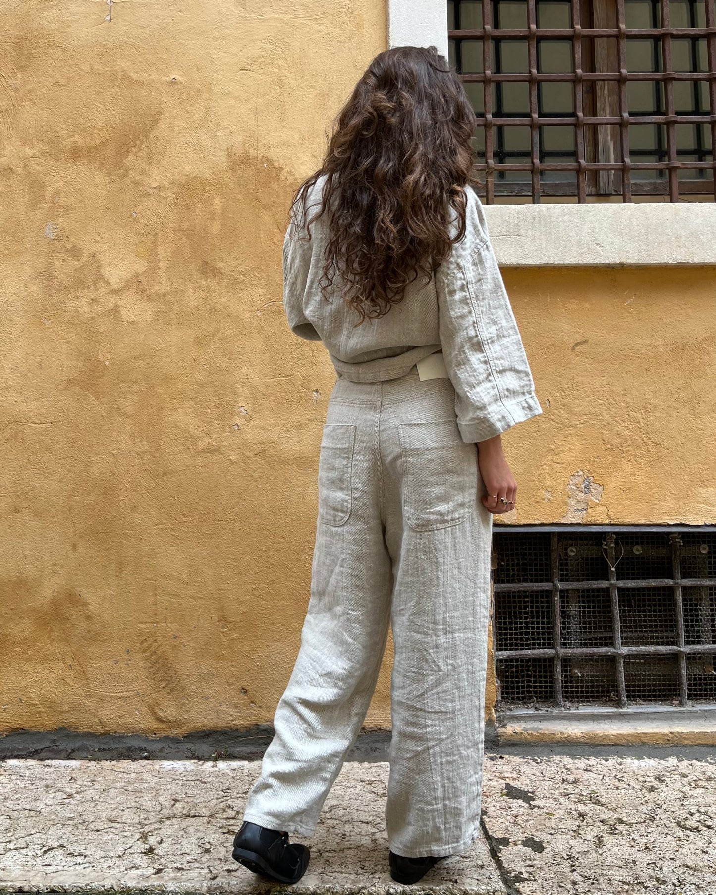 Pantalone Kyoto in lino naturale