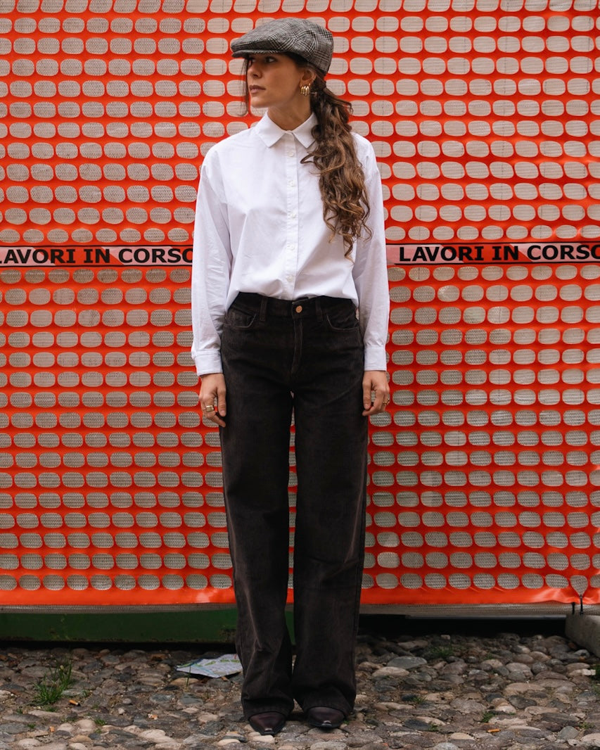 Pantalone Nikko in velluto marrone