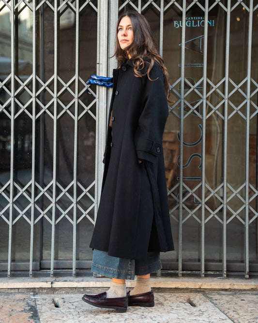 Cappotto lungo oversize nero