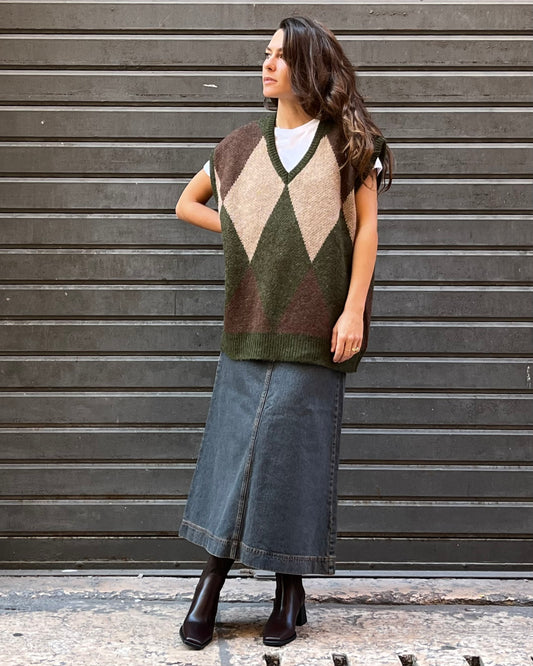 Gilet in maglia jacquard
