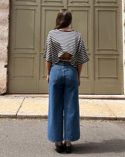 T-shirt cut-out  a righe