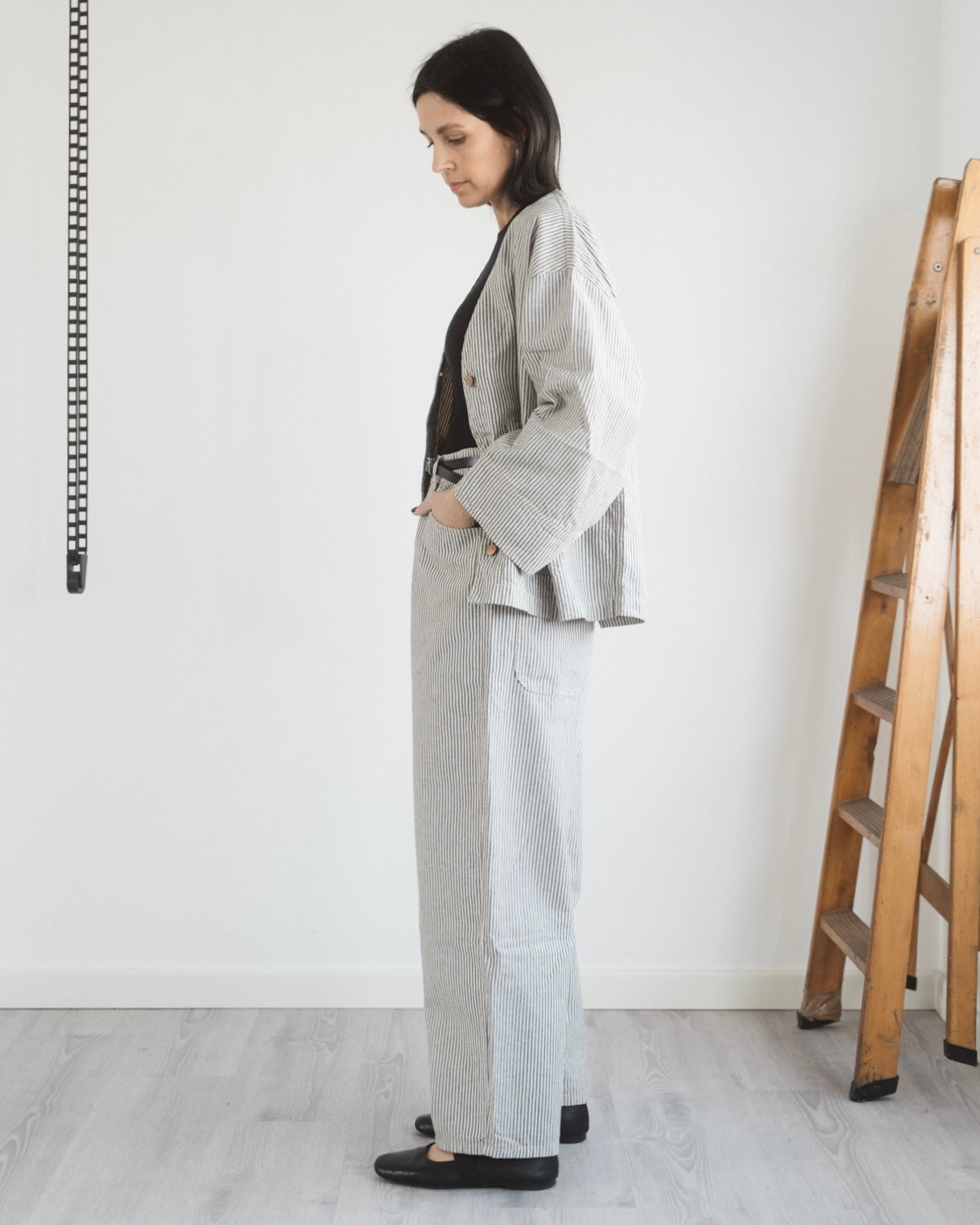 Kimono work stripe