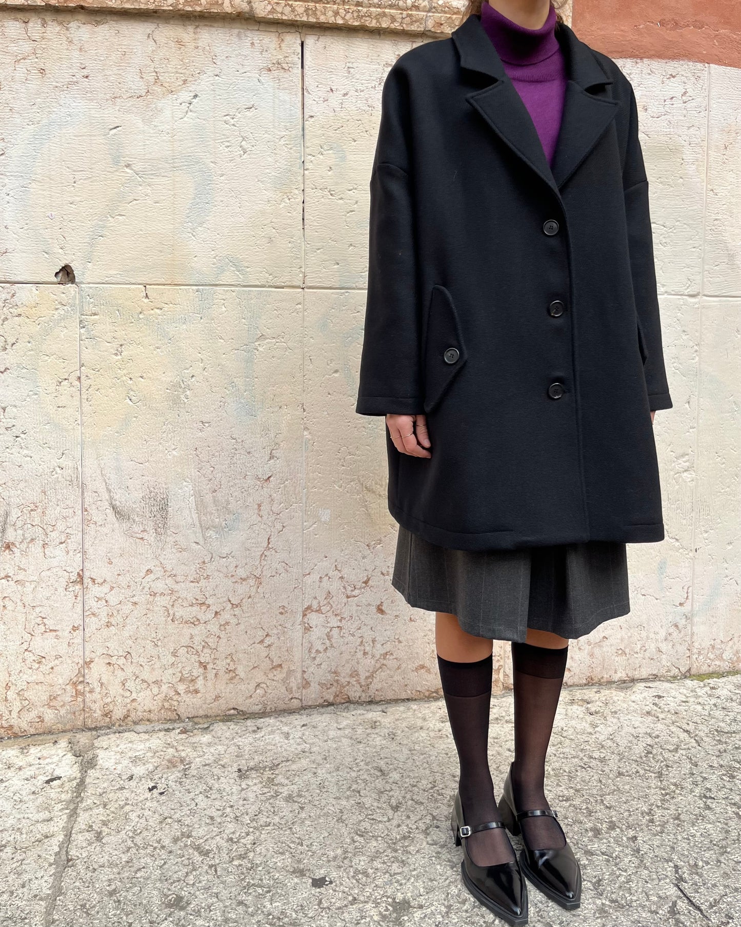 Cappotto midi nero