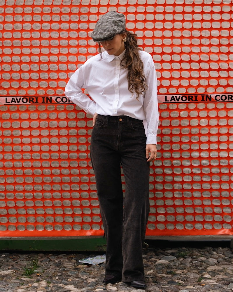 Pantalone Nikko in velluto marrone