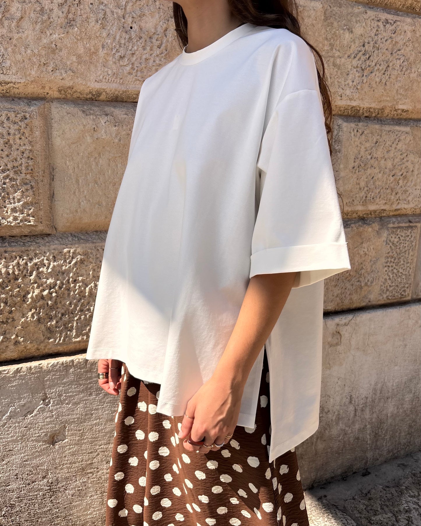 T-shirt over panna