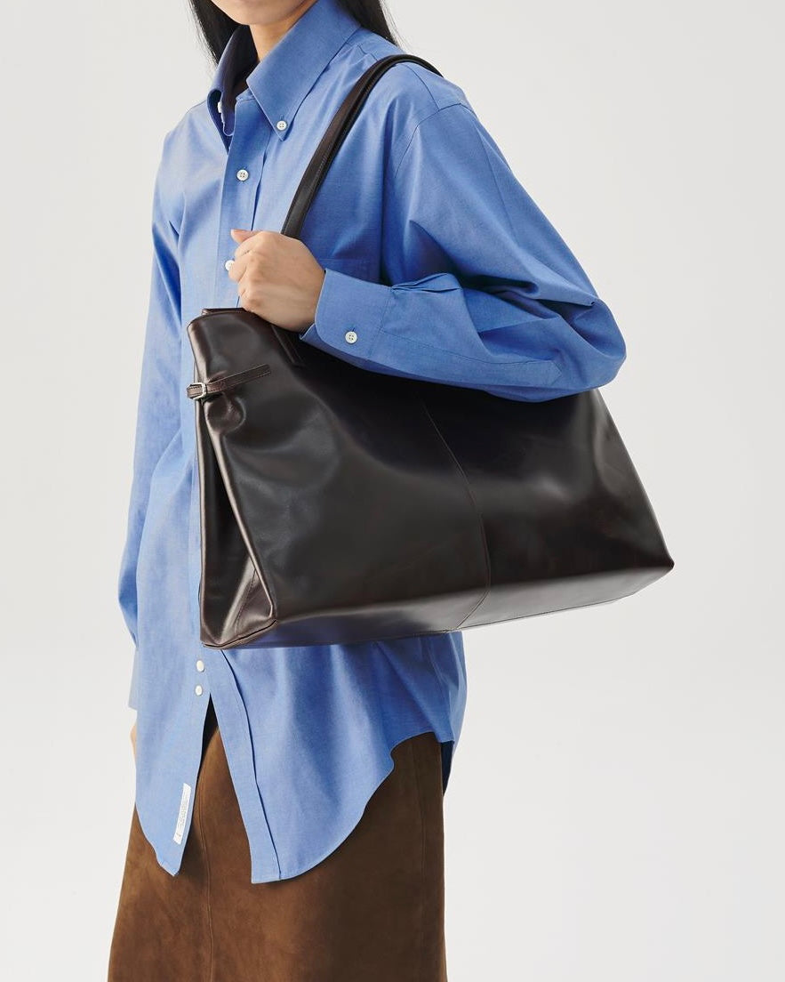 Borsa in pelle marrone