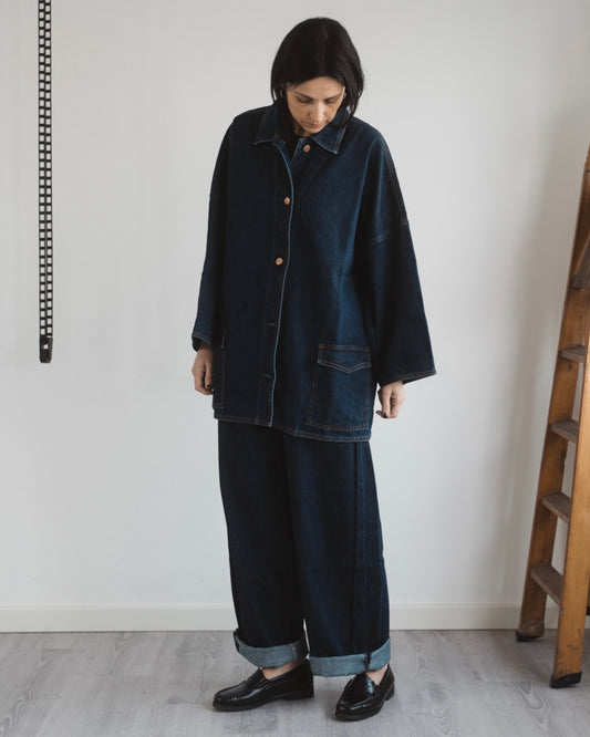 Butterfly jacket denim blue ocean