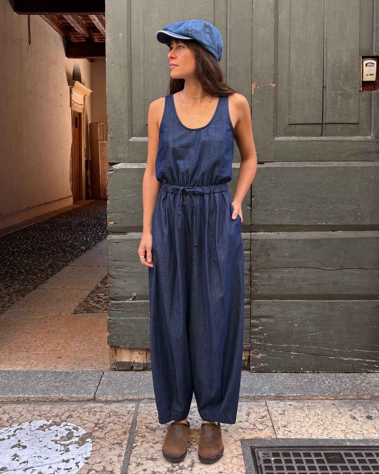 Tuta tank indaco blue