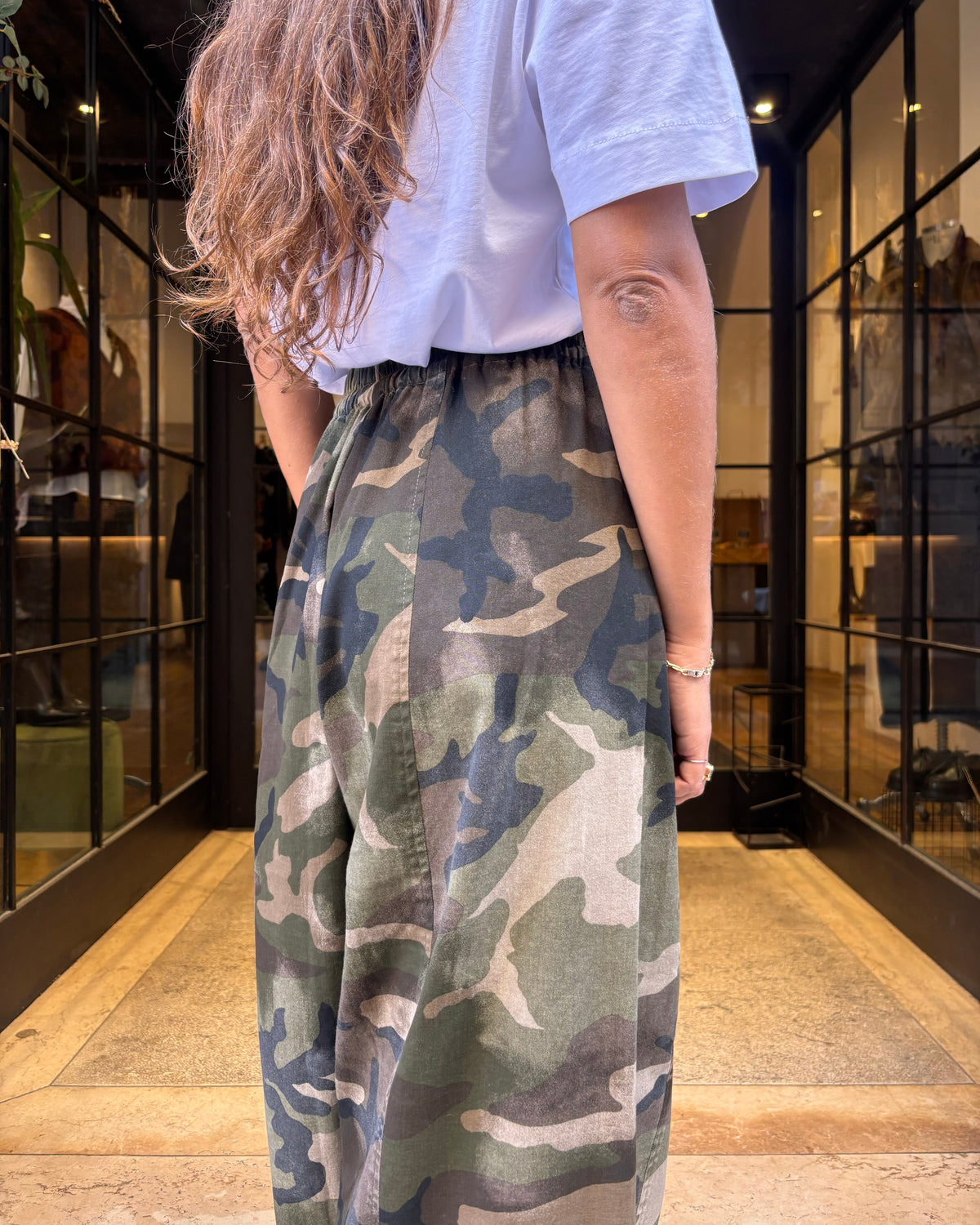 Pantaloni Dojo barrel-leg camouflage