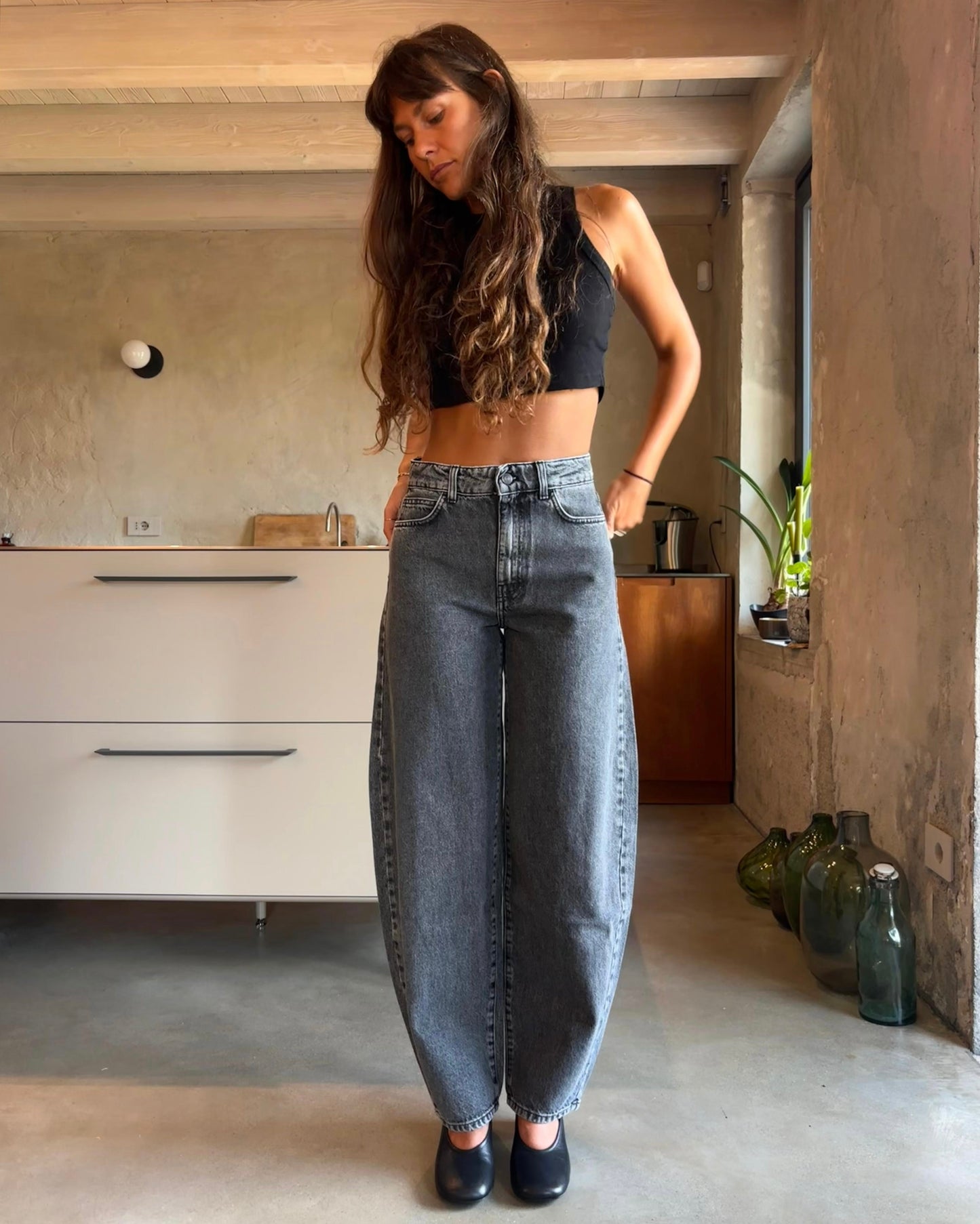 Jeans Tulip marble black