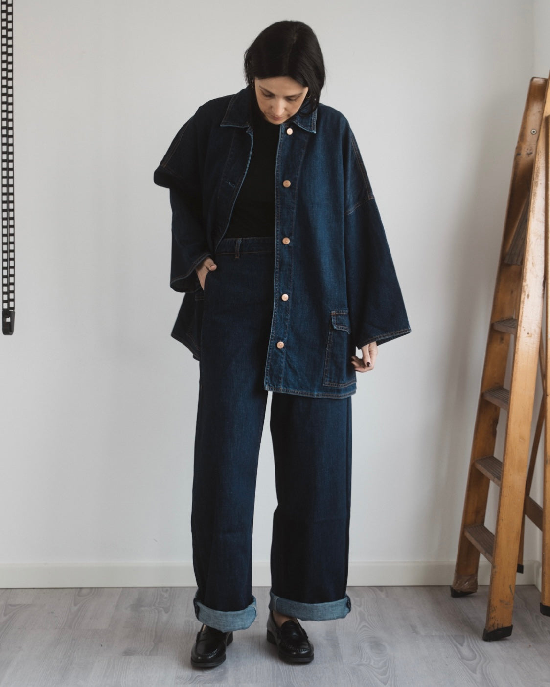 Butterfly jacket denim blue ocean