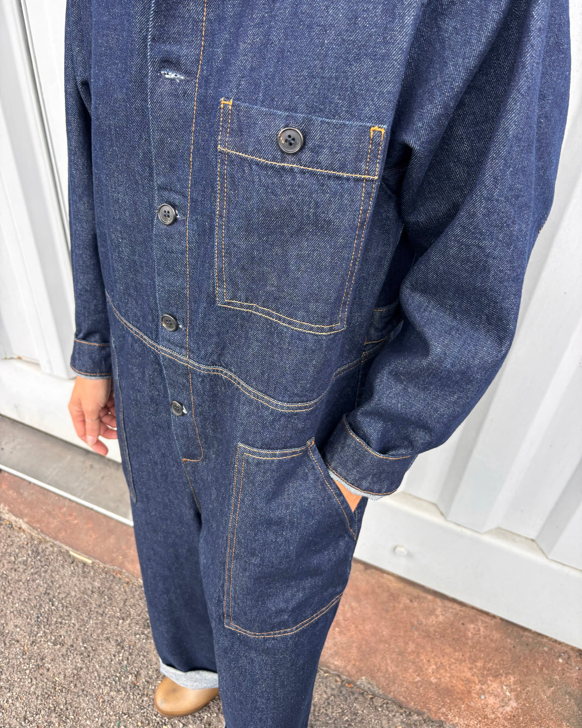 Tuta Meck in denim deep blue